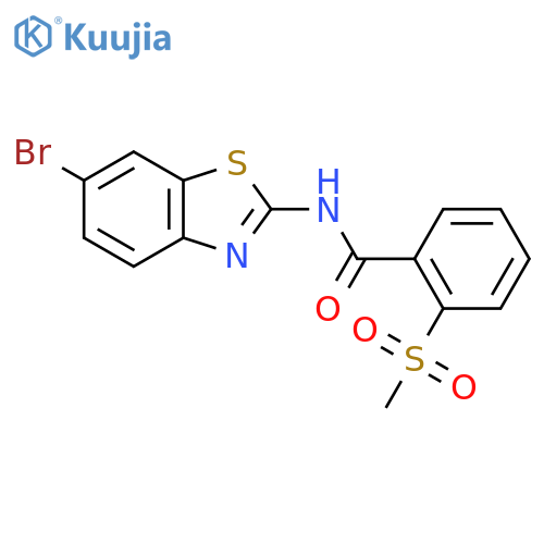 N-(6-bromo-1,3-benzothiazol-2-yl)-2-methanesulfonylbenzamide structure