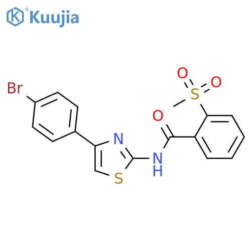 N-4-(4-bromophenyl)-1,3-thiazol-2-yl-2-methanesulfonylbenzamide structure