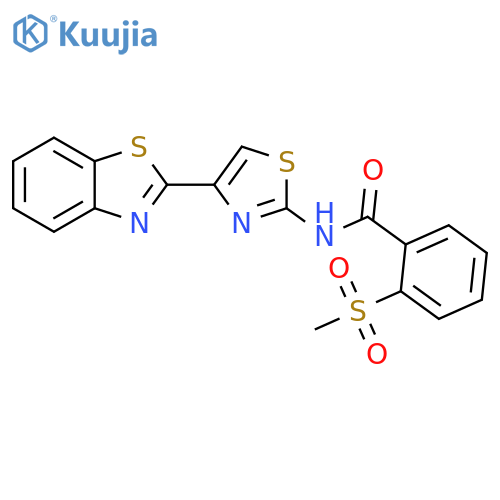 N-4-(1,3-benzothiazol-2-yl)-1,3-thiazol-2-yl-2-methanesulfonylbenzamide structure