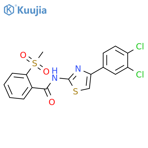 N-4-(3,4-dichlorophenyl)-1,3-thiazol-2-yl-2-methanesulfonylbenzamide structure