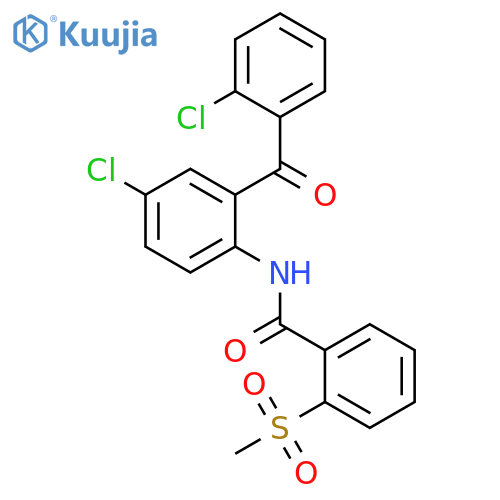N-4-chloro-2-(2-chlorobenzoyl)phenyl-2-methanesulfonylbenzamide structure