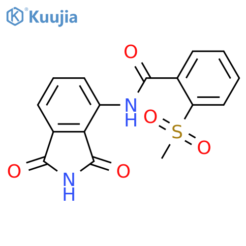 N-(1,3-dioxo-2,3-dihydro-1H-isoindol-4-yl)-2-methanesulfonylbenzamide structure