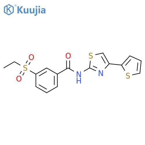 3-(ethanesulfonyl)-N-4-(thiophen-2-yl)-1,3-thiazol-2-ylbenzamide structure
