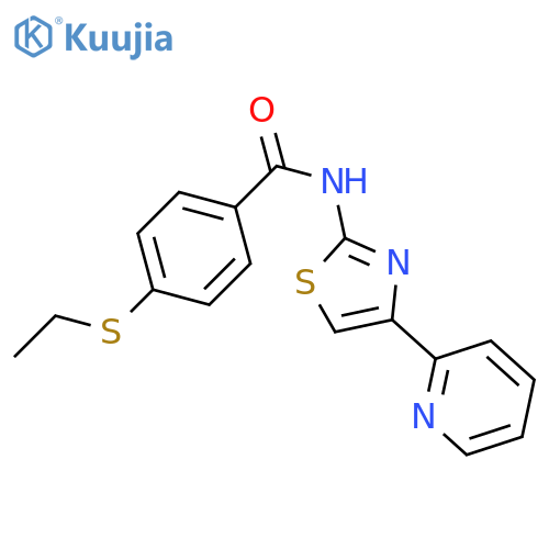 4-(ethylsulfanyl)-N-4-(pyridin-2-yl)-1,3-thiazol-2-ylbenzamide structure