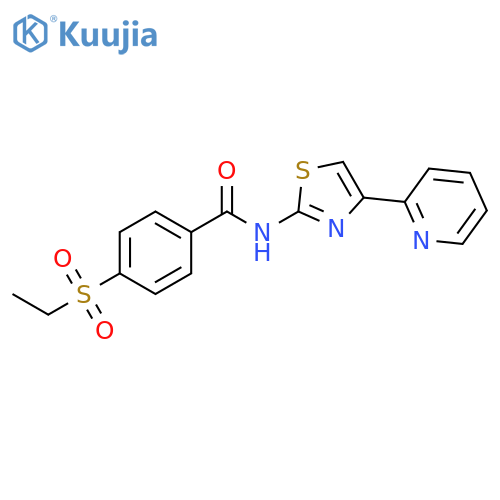 4-(ethanesulfonyl)-N-4-(pyridin-2-yl)-1,3-thiazol-2-ylbenzamide structure