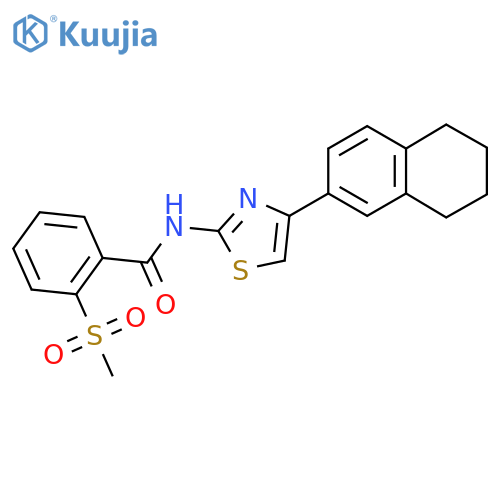 2-methanesulfonyl-N-4-(5,6,7,8-tetrahydronaphthalen-2-yl)-1,3-thiazol-2-ylbenzamide structure