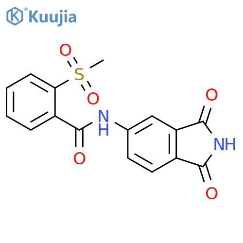 N-(1,3-dioxo-2,3-dihydro-1H-isoindol-5-yl)-2-methanesulfonylbenzamide structure