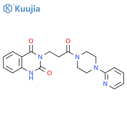3-{3-oxo-3-4-(pyridin-2-yl)piperazin-1-ylpropyl}-1,2,3,4-tetrahydroquinazoline-2,4-dione structure