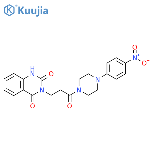 3-{3-4-(4-nitrophenyl)piperazin-1-yl-3-oxopropyl}-1,2,3,4-tetrahydroquinazoline-2,4-dione structure