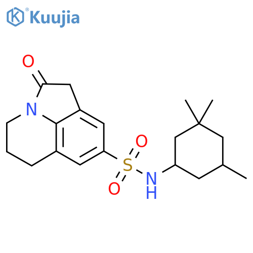 2-oxo-N-(3,3,5-trimethylcyclohexyl)-1-azatricyclo6.3.1.0,4,12dodeca-4(12),5,7-triene-6-sulfonamide structure