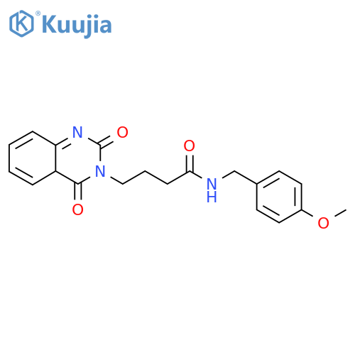 4-(2,4-dioxo-1,2,3,4-tetrahydroquinazolin-3-yl)-N-(4-methoxyphenyl)methylbutanamide structure