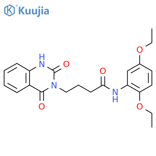 N-(2,5-diethoxyphenyl)-4-(2,4-dioxo-1,2,3,4-tetrahydroquinazolin-3-yl)butanamide structure