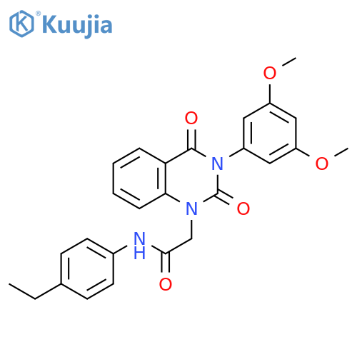 2-3-(3,5-dimethoxyphenyl)-2,4-dioxo-1,2,3,4-tetrahydroquinazolin-1-yl-N-(4-ethylphenyl)acetamide structure