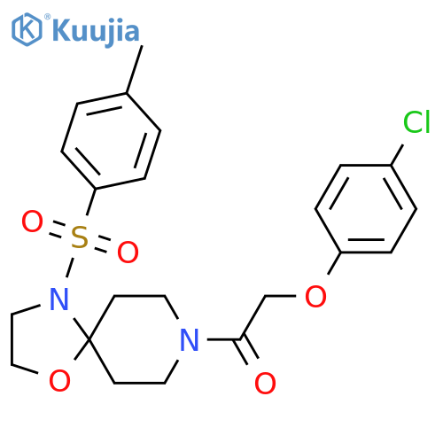 2-(4-chlorophenoxy)-1-4-(4-methylbenzenesulfonyl)-1-oxa-4,8-diazaspiro4.5decan-8-ylethan-1-one structure