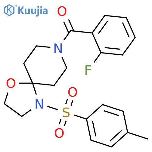 8-(2-fluorobenzoyl)-4-(4-methylbenzenesulfonyl)-1-oxa-4,8-diazaspiro4.5decane structure