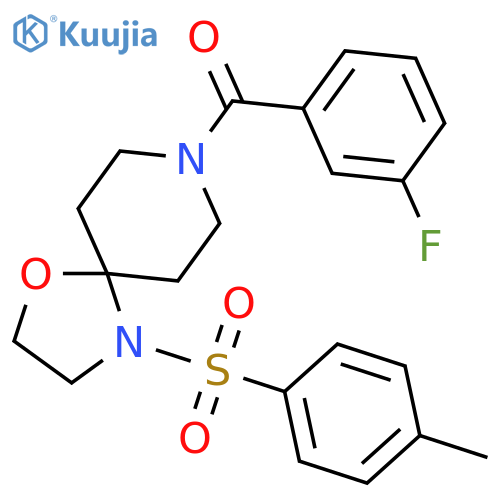 8-(3-fluorobenzoyl)-4-(4-methylbenzenesulfonyl)-1-oxa-4,8-diazaspiro4.5decane structure