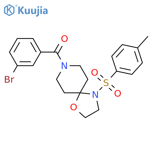 8-(3-bromobenzoyl)-4-(4-methylbenzenesulfonyl)-1-oxa-4,8-diazaspiro4.5decane structure