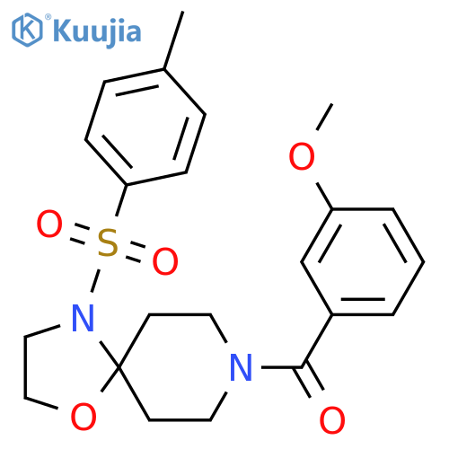 8-(3-methoxybenzoyl)-4-(4-methylbenzenesulfonyl)-1-oxa-4,8-diazaspiro4.5decane structure