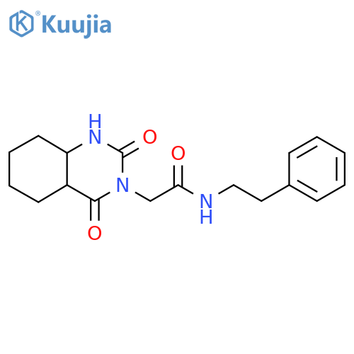 2-(2,4-dioxo-1,2,3,4-tetrahydroquinazolin-3-yl)-N-(2-phenylethyl)acetamide structure