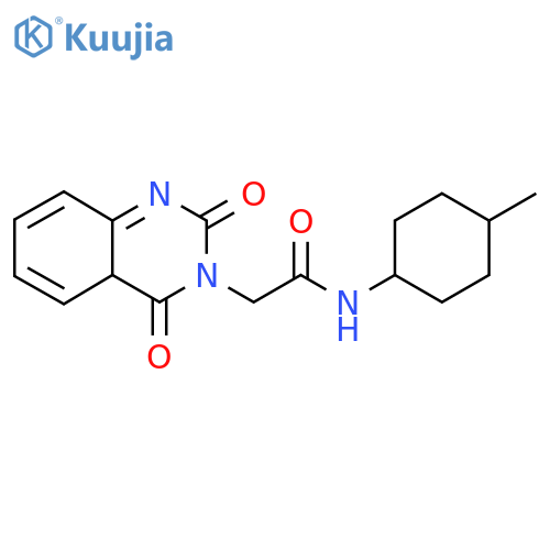 2-(2,4-dioxo-1,2,3,4-tetrahydroquinazolin-3-yl)-N-(4-methylcyclohexyl)acetamide structure