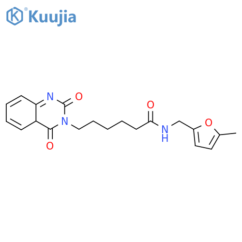 6-(2,4-dioxo-1,2,3,4-tetrahydroquinazolin-3-yl)-N-(5-methylfuran-2-yl)methylhexanamide structure