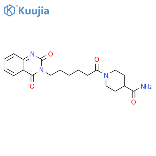 1-6-(2,4-dioxo-1,2,3,4-tetrahydroquinazolin-3-yl)hexanoylpiperidine-4-carboxamide structure