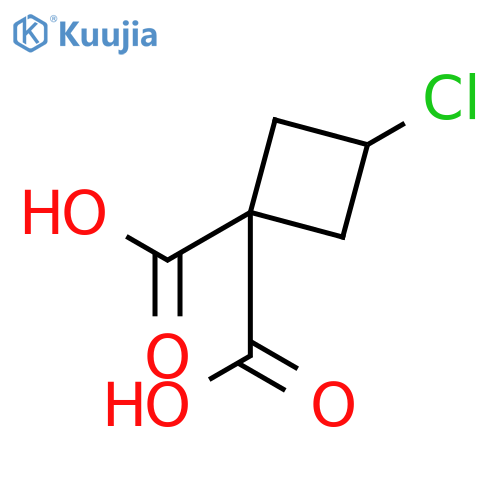 3-chlorocyclobutane-1,1-dicarboxylic acid structure