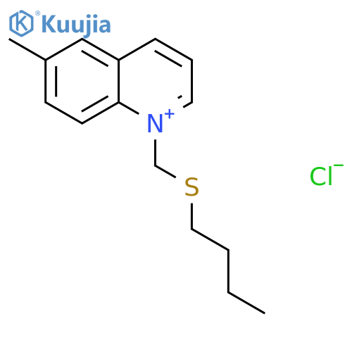 Quinolinium, 1-[(butylthio)methyl]-6-methyl-, chloride structure