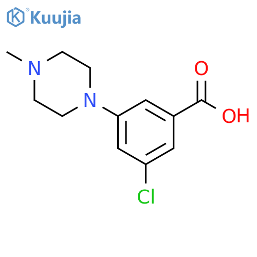 Benzoic acid, 3-chloro-5-(4-methyl-1-piperazinyl)- structure