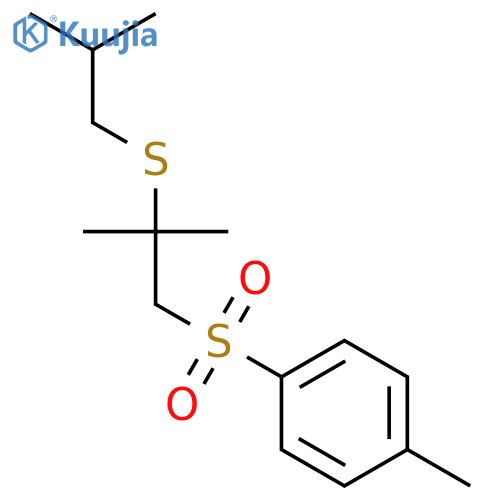 Benzene, 1-methyl-4-[[2-methyl-2-[(2-methylpropyl)thio]propyl]sulfonyl]- structure