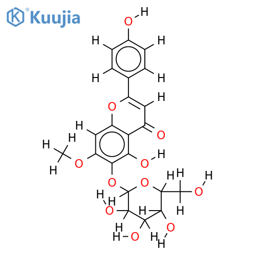 7-Me ether,6-O-beta-D-galactopyranoside-4',5,6,7-Tetrahydroxyflavone structure