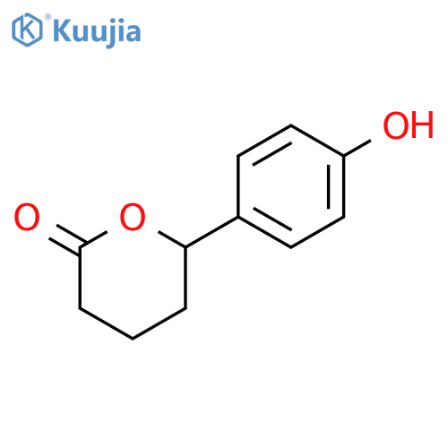 6-(4-hydroxyphenyl)tetrahydro-2H-pyran-2-one structure