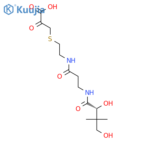 Propanoic acid,3-[[2-[[3-[(2,4-dihydroxy-3,3-dimethyl-1-oxobutyl)amino]-1-oxopropyl]amino]ethyl]thio]-2-oxo-,(R)- (9CI) structure