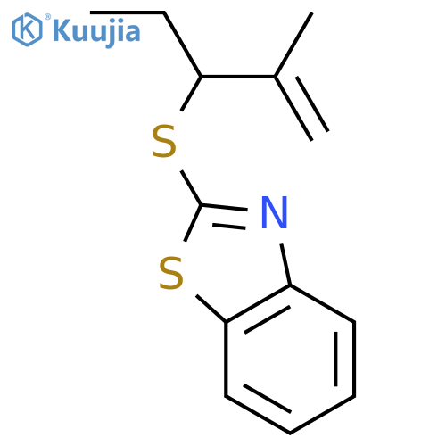 Benzothiazole, 2-[(1-ethyl-2-methyl-2-propenyl)thio]- structure