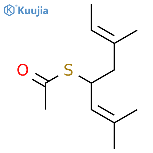Ethanethioic acid, S-[3-methyl-1-(2-methyl-1-propenyl)-3-pentenyl] ester structure