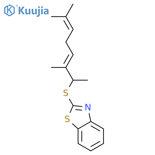 Benzothiazole, 2-[(1,2,6-trimethyl-2,5-heptadienyl)thio]- structure