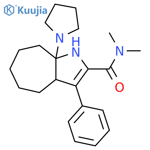 Cyclohepta[b]pyrrole-2-carboxamide, 1,3a,4,5,6,7,8,8a-octahydro-N,N-dimethyl-3-phenyl-8a-(1-pyrrolidinyl)- structure