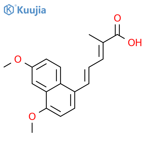 2,4-Pentadienoic acid, 5-(4,6-dimethoxy-1-naphthalenyl)-2-methyl- structure