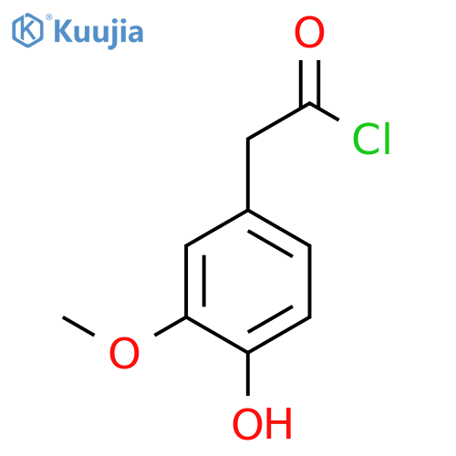 Benzeneacetyl chloride, 4-hydroxy-3-methoxy- structure