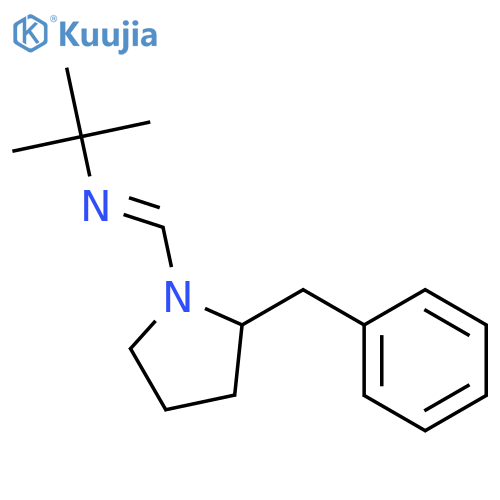 Pyrrolidine, 1-[[(1,1-dimethylethyl)imino]methyl]-2-(phenylmethyl)- structure