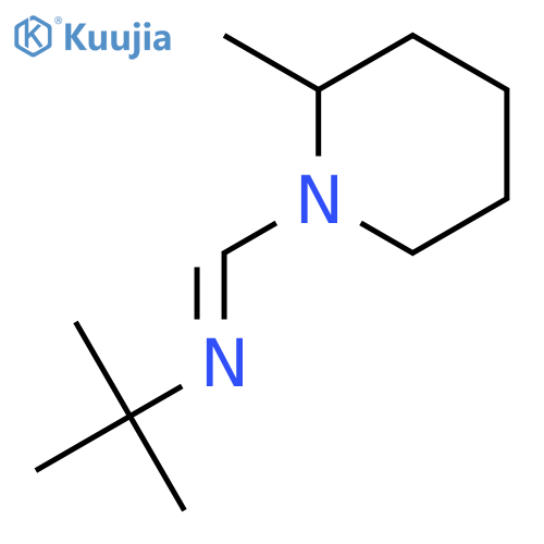 Piperidine, 1-[[(1,1-dimethylethyl)imino]methyl]-2-methyl- structure