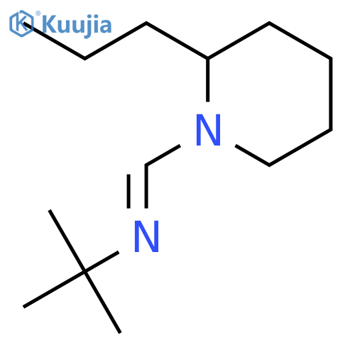 Piperidine, 1-[[(1,1-dimethylethyl)imino]methyl]-2-propyl- structure