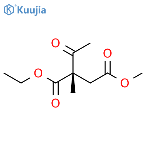 Butanedioic acid, 2-acetyl-2-methyl-, 1-ethyl 4-methyl ester, (S)- structure
