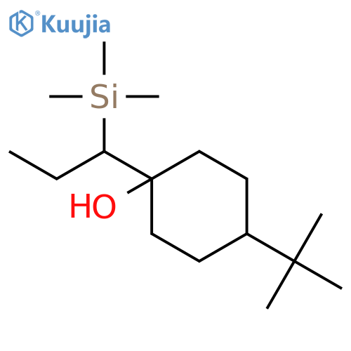 Cyclohexanol, 4-(1,1-dimethylethyl)-1-[1-(trimethylsilyl)propyl]- structure