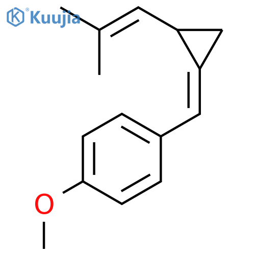 Benzene, 1-methoxy-4-[[(2-methyl-1-propenyl)cyclopropylidene]methyl]- structure