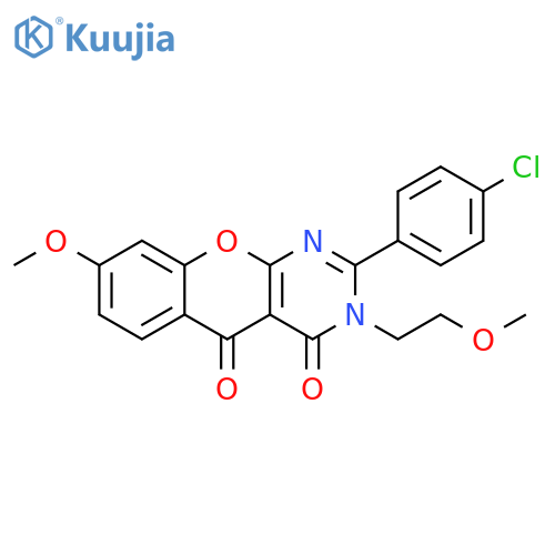 2-(4-chlorophenyl)-8-methoxy-3-(2-methoxyethyl)-3H,4H,5H-chromeno2,3-dpyrimidine-4,5-dione structure