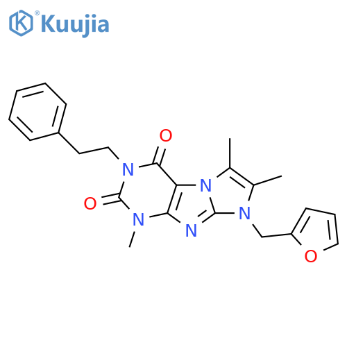 8-(furan-2-yl)methyl-1,6,7-trimethyl-3-(2-phenylethyl)-1H,2H,3H,4H,8H-imidazo1,2-gpurine-2,4-dione structure