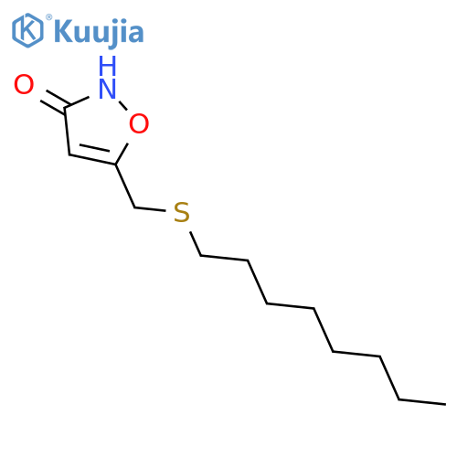 3(2H)-Isoxazolone, 5-[(octylthio)methyl]- structure