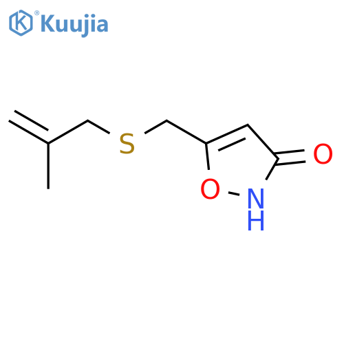3(2H)-Isoxazolone, 5-[[(2-methyl-2-propenyl)thio]methyl]- structure
