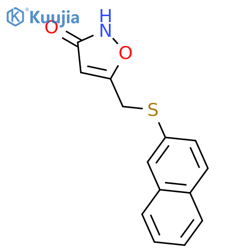 3(2H)-Isoxazolone, 5-[(2-naphthalenylthio)methyl]- structure